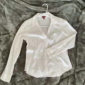 Talbots Women's White Button-Down Shirt